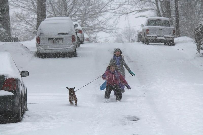 Prince George's County is expecting five to 10 inches of snow. Shown is a scene from Hyattsville's last big snowfall. Photo courtesy T. Carter Ross.