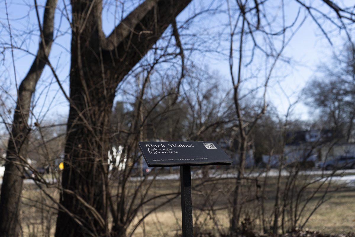 New placards along the trolly trail help visitors identify trees.
Photo Credit: Taneen Momeni
