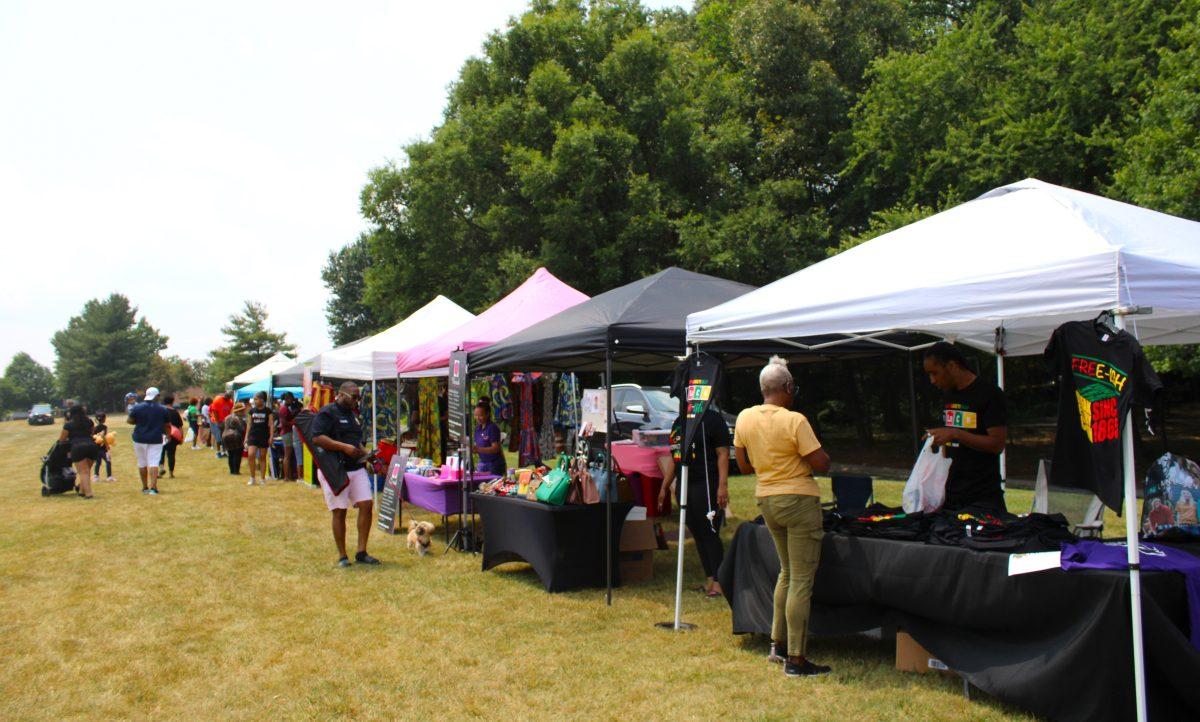 Some of the many vendors at Granville Gude Park at the city’s Juneteenth Celebration.
Photo Credit: Aiesha Solomon
