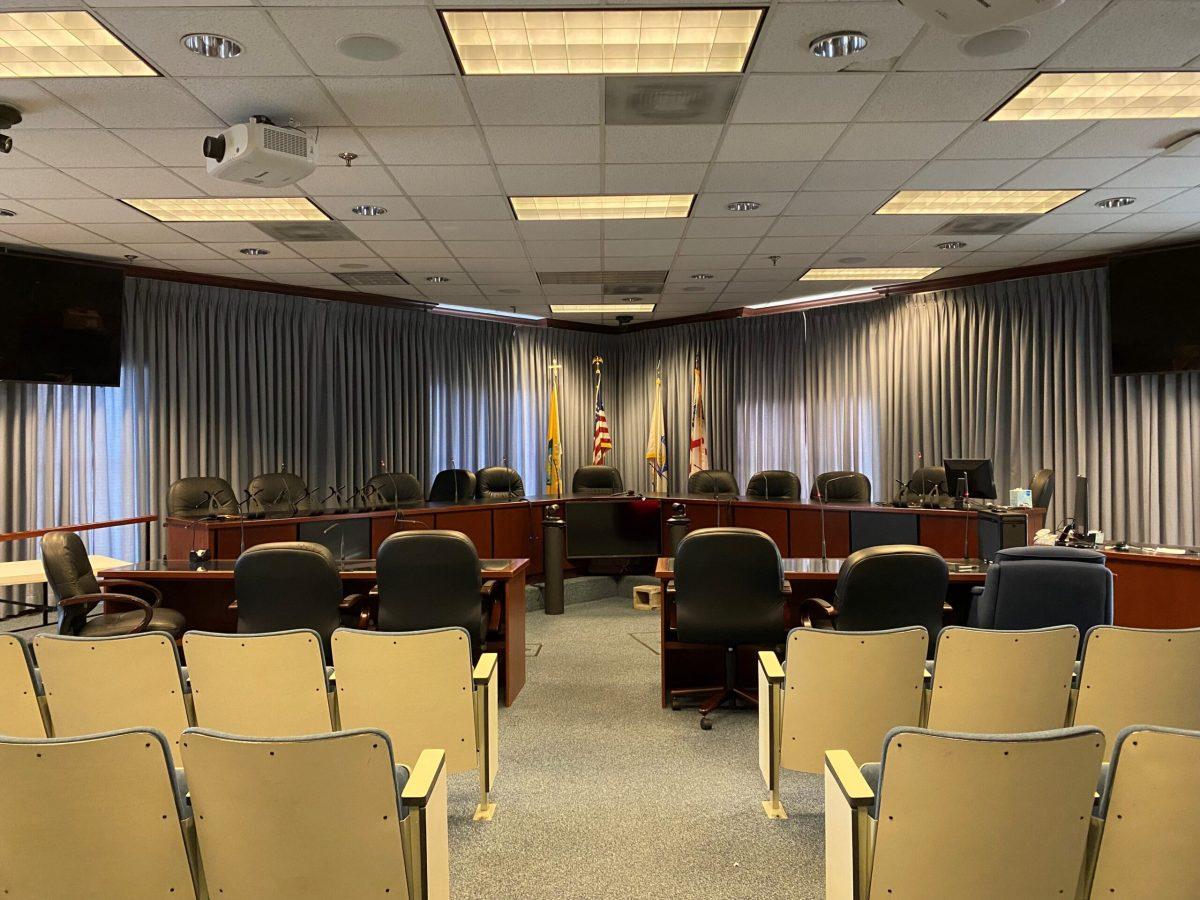 The Hyattsville City Council chambers from several years ago —  fittingly — empty
Courtesy of the City of Hyattsville

