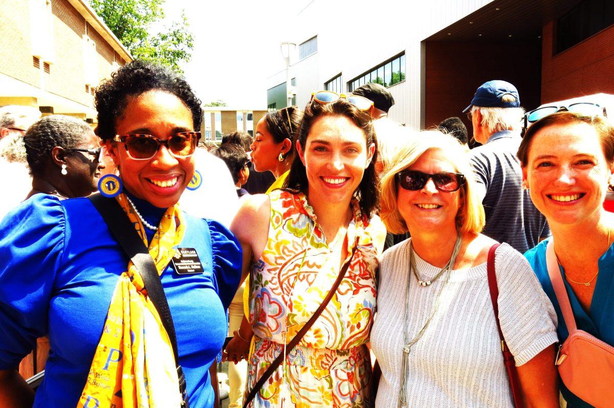 Rally attendees from Emerge, an organization that trains women who are Democrats to run for office. Photo by Paul Ruffins.