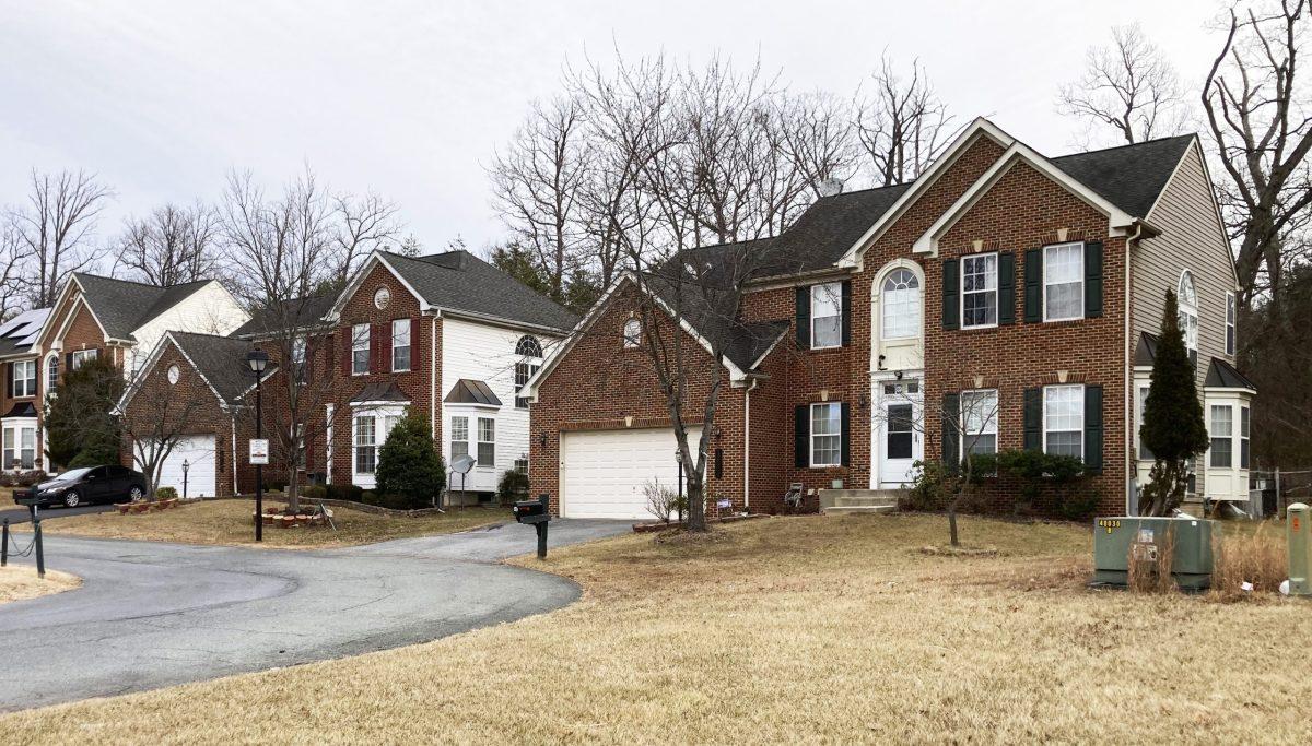 A proposed change to zoning law would allow builders to construct houses on smaller plots of land. Shown, single-family houses on Old Gunpowder Road south of
Laurel. Photo by JOE MURCHISON