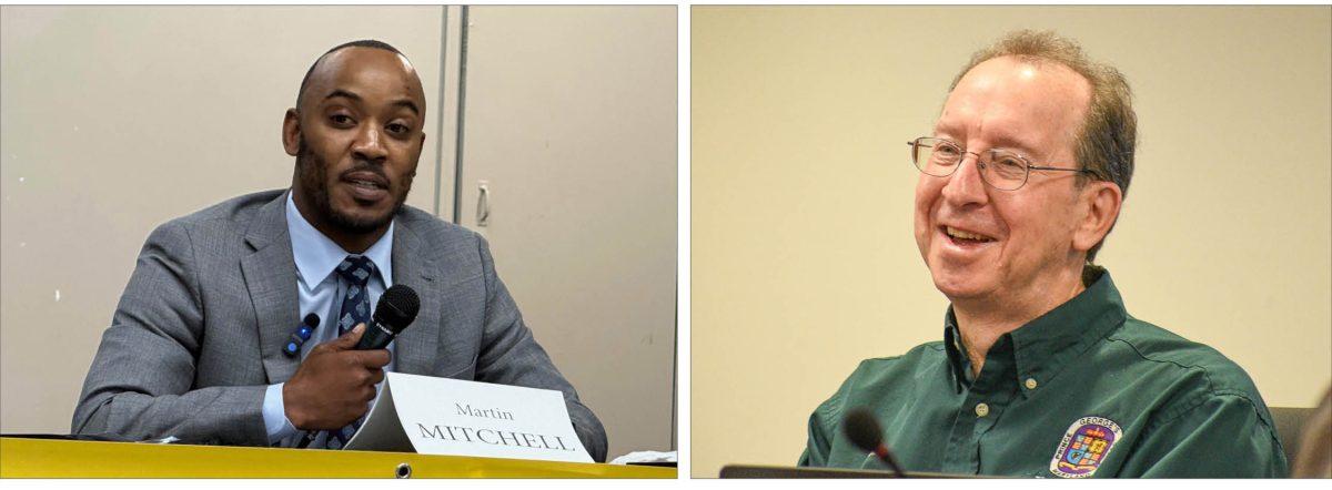 rince George’s County Councilmember Tom Dernoga (District 1), right, has accused candidate Martin Mitchell of misleading voters with quotations.
