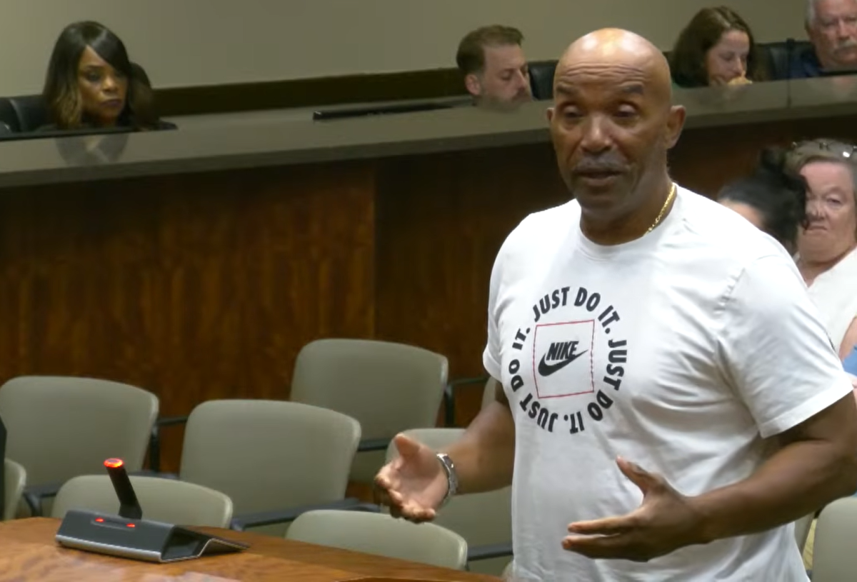 Wilbert Nicholson, Laurel Boys & Girls Club president, makes remarks to the Laurel mayor and City Council during a July 22 council meeting.