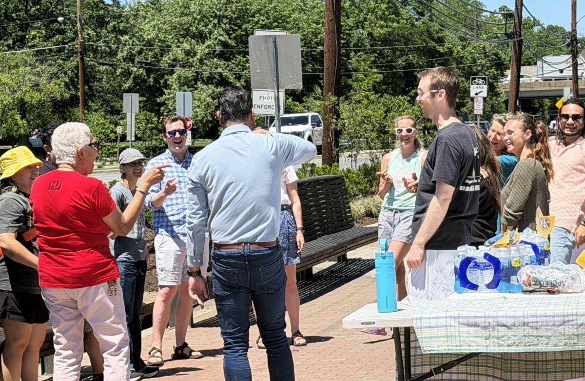 Residents of College Park’s Hollywood neighborhood gathered for an outdoor block party on May 30. Photo by JALEN WADE